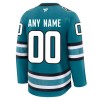 Dresovi San Jose Sharks 2024-25 Fanatics Premium Custom Domaći Teal - Muške